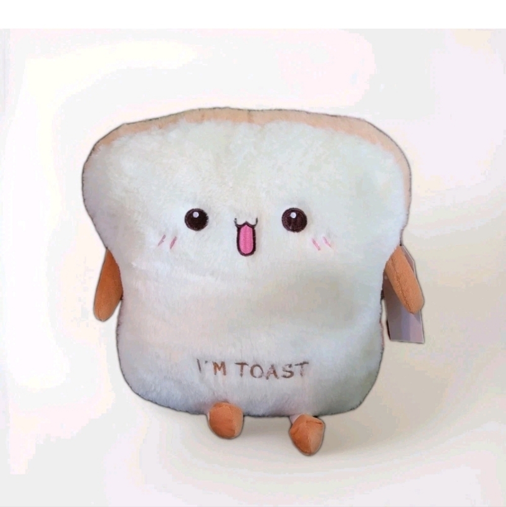 Plush Bread Pillow Cute Simulation Food Toast Hand Warmer